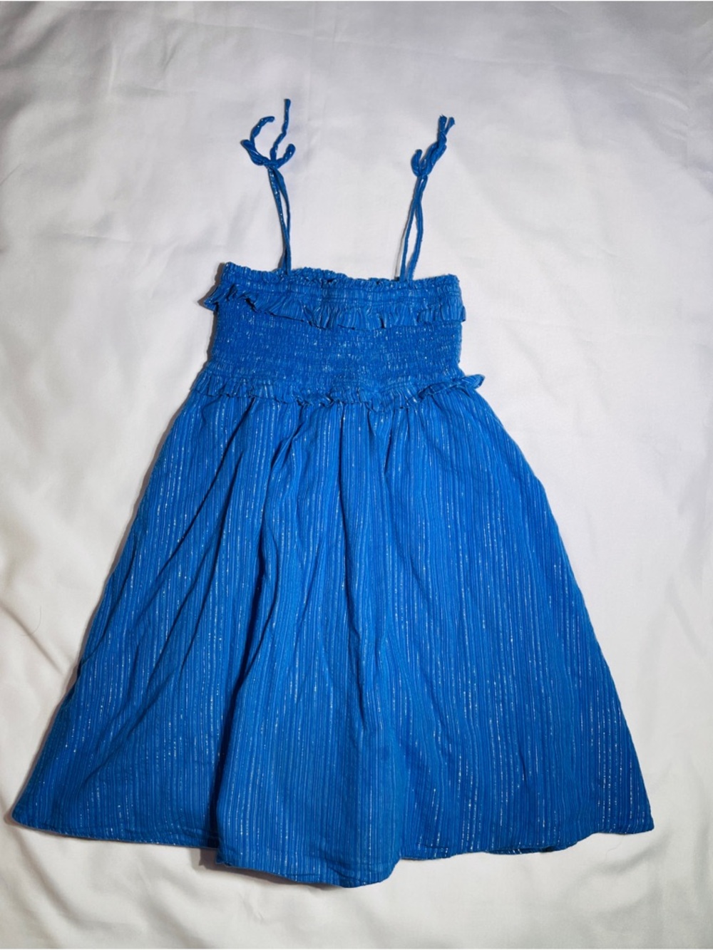Crewcuts Girls Blue Sundress with Shimmer